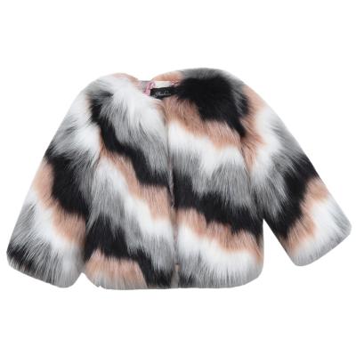 China 2021 New Children's Imitation Fox Fur Baby Winter Breathable Long Sleeve Thick Warm Coats For Children for sale