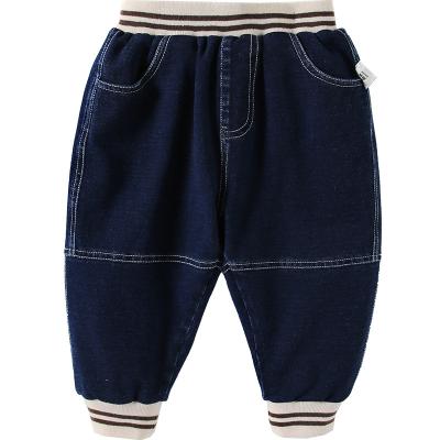 China Breathable denim 1Yto 2Yrs Jean 2Years bottoms 2021 kids boutique baby boy pants boys winter warm jeans pants for sale