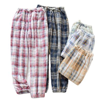 China Winter Breathable Classic Casual Cargo Pants Long Fleece Cotton Breeches Girls Pocket Mat Christmas Pajama Pants for sale