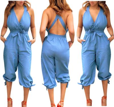 China QUICK DRY and Red Overalls Women's Jumpsuits Designs Summer 2020 Women's Bodysuits Latest Overalls Women's Clothing for sale