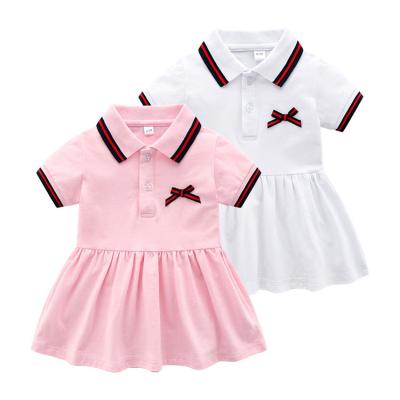 China Breathable simple style branded kidswear new baby dress for girl for sale