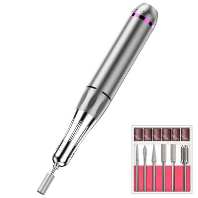 China Nail Drill Manicure Machine Cordless Nail Drill Machine Use Nail Polisher 30000Rpm Professional Home Electric Cordless Salon Mini for sale