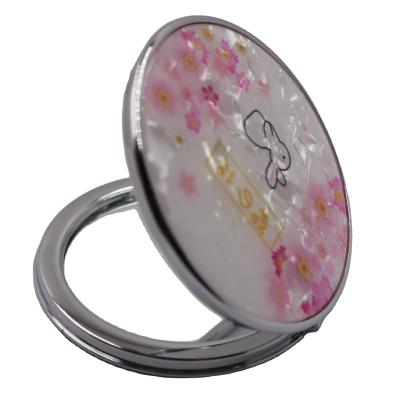 China Vintage Cartoon Creative Mini Round Mirror Makeup Mirror Cute Girl for sale