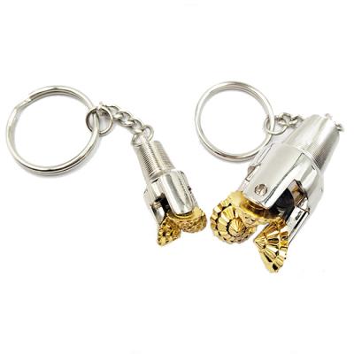 China Environmentally Friendly Customized Oilfield Key Chain 3D Drills Metal Key Chain for sale