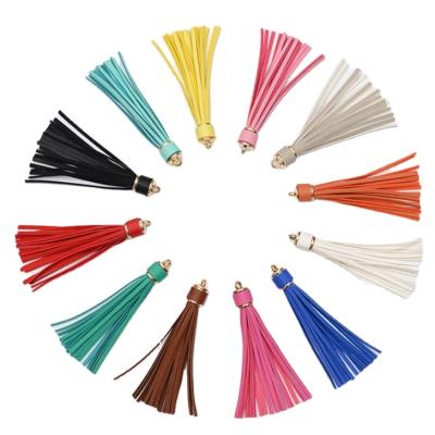 China Hot Selling PU Tassel Pendant Key Chain Women Leather Handbag Decoration Key Chain for sale