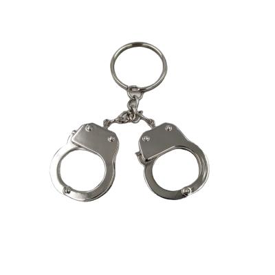 China Custom Mini Metal Handcuff Prison Souvenir Metal Key Chain Key Ring for sale