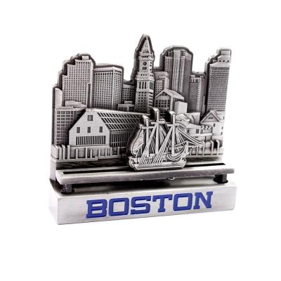 China New Promotion Design Boston Building Scenery Souvenir Fridge Magnet Engraved Sliding Ship for sale