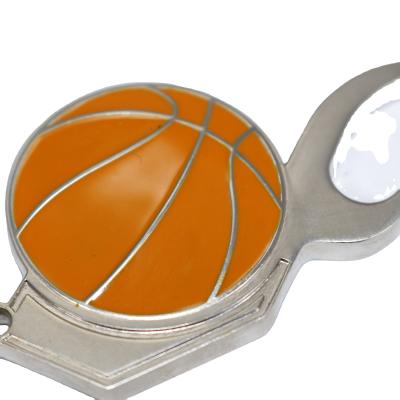 China Viable Metal Stereoscopic Fashion Basketball Bottle Opener Beer Opener Orange Wine Opener for sale