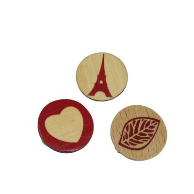 China Custom Made Wood Wood Nickel Free Pin Lapel Pin Wooden Pin Badge Personalized Lapel Pin for sale