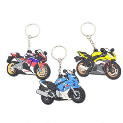 China Key Ring Wholesale Personalized Custom 3D Zinc Alloy Soft PVC Type Motorcycle Rubber Keychains For Promotion Gift for sale