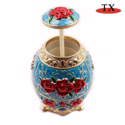 China Retro Rose Style Toothpick Holders Metal Long Lasting European Multifunctional Toothpick Box High End Household Goods for sale