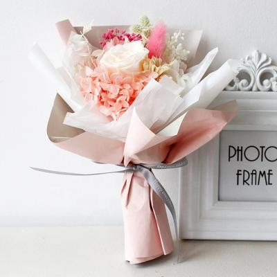 China Real Rose Amazon Hot Style Wholesale Romantic Preserved Lasting Eternal Roses Bouquet Preserved Flower Bouquets For Love Day Gift for sale