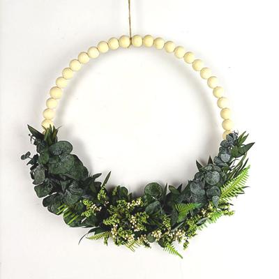 China Unique Home/Hotel Wooden Garland Amazon Garland Wholesale Pearl Garland Thanksgiving Hanging For Main Entrance Event for sale