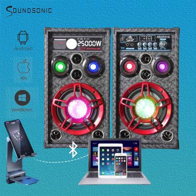 China Video Call Soundsonic 6 Inch Active Speaker With Fm Radio SD BT Led Light for sale