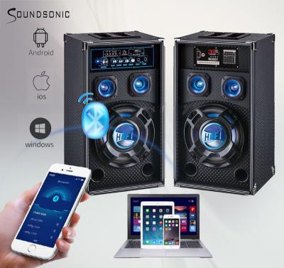 China Video call 10 inch subwoofer loudspeaker bass PA speaker system with flashing lights DJ xf-510 for sale