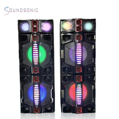 China Dual Video Call 10 Inch Professional Active Party Speaker With USB SD FM Remote Control Different Size With Wireless Mic*2 for sale