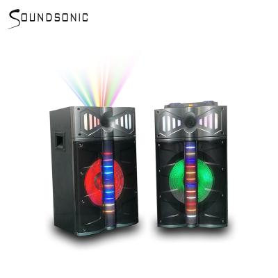 China Video Call Soundsonic 12 Inch Active Karaoke Speaker System Speaker With FM BT Wireless Mic*2 SD for sale