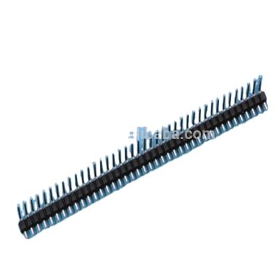 China Single Row PCB 2.54mm Pin Header Stock Type R/A for sale