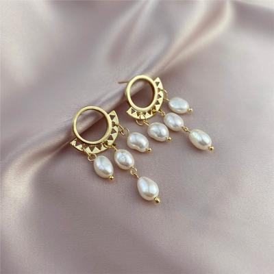 China FASHIONABLE luckyee delicate and elegant jewelry - earrings for women natural pearl drop earring gold earrings for sale