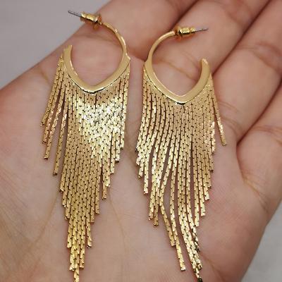 China Luckyee FASHIONABLE - High Quality Long Tassel Earrings Women Gold Fashion Earings 2021 Wholesale High Quality for sale