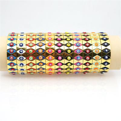 China Luckyee TRENDY - Custom Wholesale Bohemian Bracelet Friendship Enamel Tile Bracelets Handmade Women Gold for sale