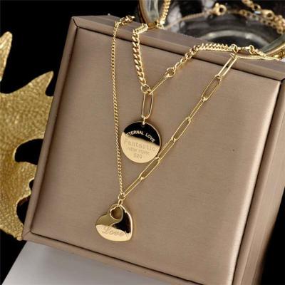 China Luckyee TRENDY - wholesale classic simple jewelry necklace letter necklace set for sale