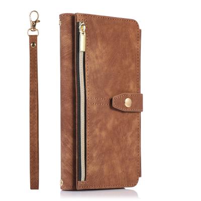 China New Multifunctional Shockproof Mobile Phone Flip Leather Case With Hand Rope Anti-fall For Xiaomi Redmi Note 11s for sale