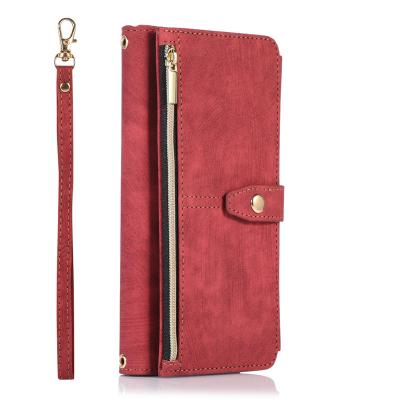 China New Multifunctional Shockproof Mobile Phone Flip Leather Case With Hand Rope Anti-drop For Samsung Galaxy Note 9 for sale