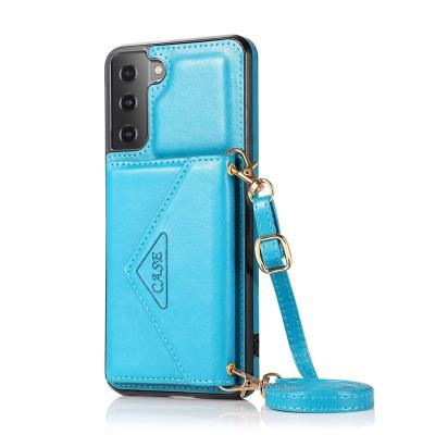 China New Shockproof Designs For Samsung S20 S20+ Phone Wallet Leather Case With Shoulder Strap For Samsung Galaxy S20 Fe 4G 5G for sale