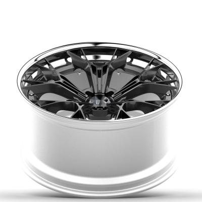 China Deep lip or deep dish Custom 2-PC Forged Aluminum Alloy Staggered 20 21 Inches With Bolt Pattern 5x112 For GTS for sale