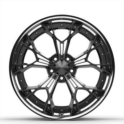 China Deep lip or deep dish Deep dish customize design concave wheels 2 piece aluminum alloy Rim 22 inch forged wheels for X7 for sale