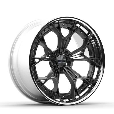 China Deep lip or deep dish Custom 2-PC Forged Aluminum Alloy Staggered 20 21 Inches With Bolt Pattern 5x112 For GTS for sale