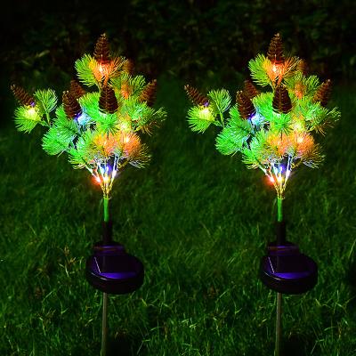 China Solar Power Eco-Friendly Tree Lights Garden Stake Lights Holiday Decoration Pine Lights for Patio Lawn Pathway Christmas Decor for sale