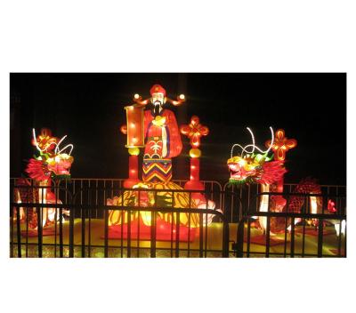 China Fun Room Factory Direct Sales ofwaterproof Large External Festival Lanterns Hand Crafts Led Chinese God of Wealth Skill Lantern for Sale for sale