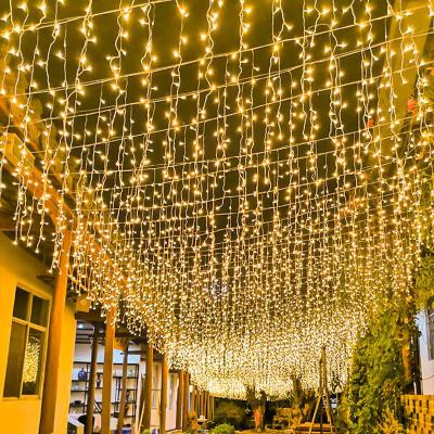 China Energy savings ; Modern Decorative Light Warm White Garland Holiday Wedding LED Colors Christmas Curtain Ceiling Wave String Lamp Environmental Protection for sale