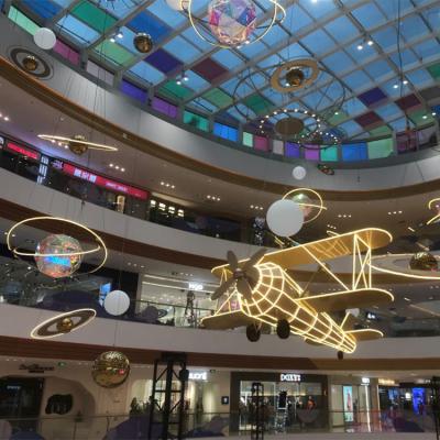 China 72 Outdoor Three-Dimensional Illuminated Decorative Mall Atrium Hanging Decorative Hall 72 Ball Surface Ball Ceiling Lights Hotel Decorative Props for sale