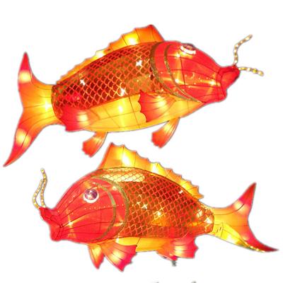 China LANDSCAPE simulation of large carp goldfish modeling lights festivals lantern festival layouts lanterns outdoor decorative ornaments for sale