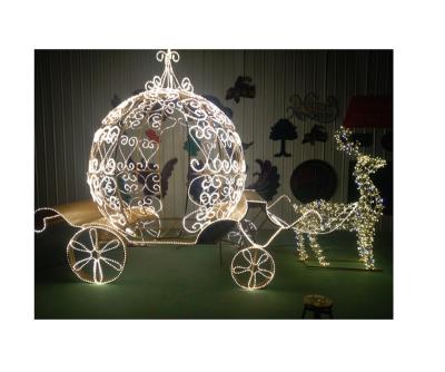 China Holiday Lights Good Products Christmas Deer Pulling Car Modeling Style Variety Shapes Nice Romantic Christmas Tree Fantasy Lights Show for sale