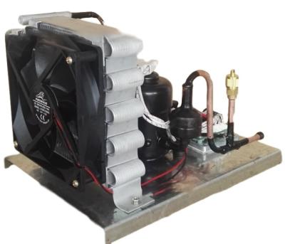 China Refrigeration parts ST19DC24HC air cooled R134a 24V DC mini compressor small unitcondensing unit refrigerating unit for sale