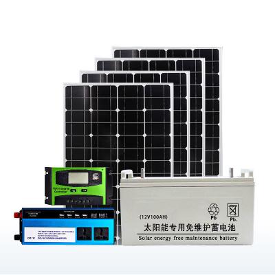 China Home Small Off-Grid Silicon Solar Panel Monocrystalline Refrigerator 220v Solar Power Generation System for sale