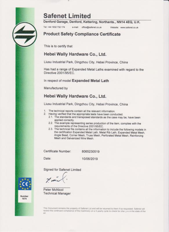 CE - Hebei Wally Hardware Co., Ltd.