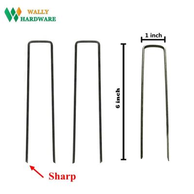 China Wholesale Cheap Turf Staple Factory Price Garden Stakes U Lawn Landscape Fence Staples Turf Nail for sale