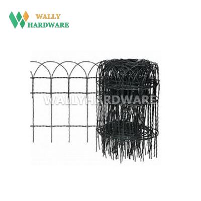 China Easily Assembled PVC Coated Galvanized Ornamental Fencing Roll Desktop Decorative Wire Garden Loop Double Roll 100 x 50 t for sale