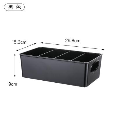 China Sustainable Plastic Stackable Bin Container Sundries Makeup Desk Storage Box Desktop Organizer for sale