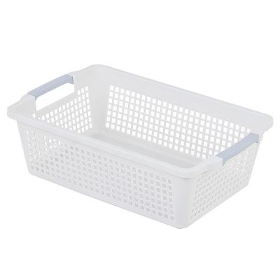 China Sustainable Office Engraving Empty Portable Rectangular Storage Plastic Utility Basket Box for sale