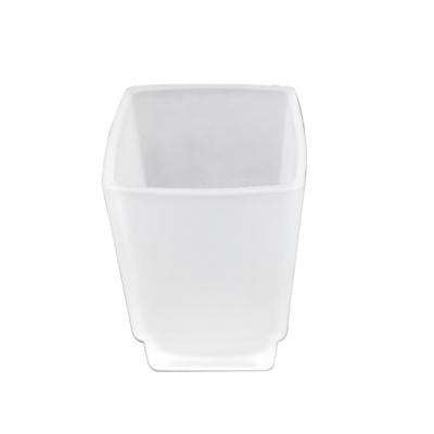 China Eco-friendly Manufacturer Cheap Price Square Glass Cup Frosted Glass Mug Tumbler Double Glass Cups for sale