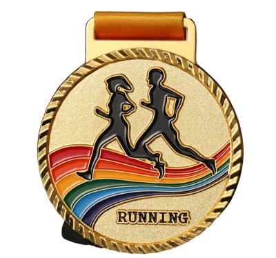 China Wholesale Cheap Wholesale Marathon Triathlon Gold Medal Europe Medal Manufacturer Oneway 3D Metal Sports Medal Running Custom Trophies and Medals for sale