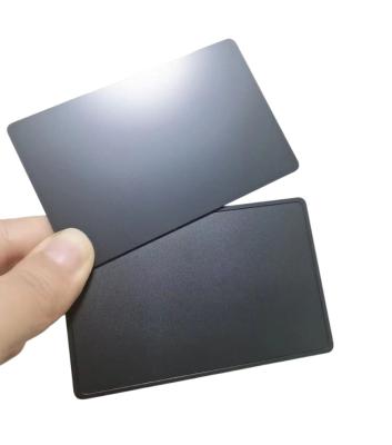 China Wholesaler/Retailer Factory Price Blank Frosted Metal Chip Cards Credit Card Size Metal Business Card With NFC Contactless Chip for sale