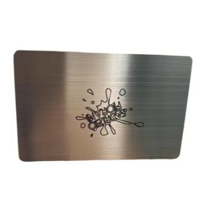 China Wholesaler/Retailer Personalized OEM Engraving Stainless Steel Metal Cards Premium Silver Business Card With Logo Luxury for sale