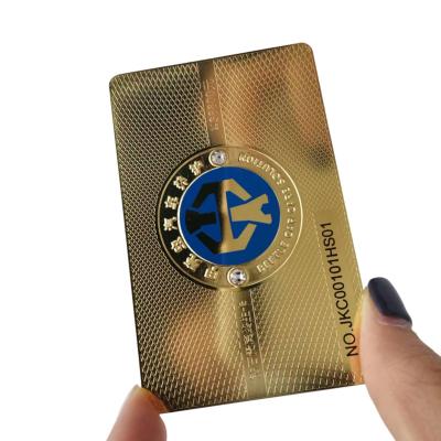 China Wholesaler/Retailer Hot Sale OEM 2023 Gold Plated Metallic Business Card Stainless Steel VIP Metal Card for sale